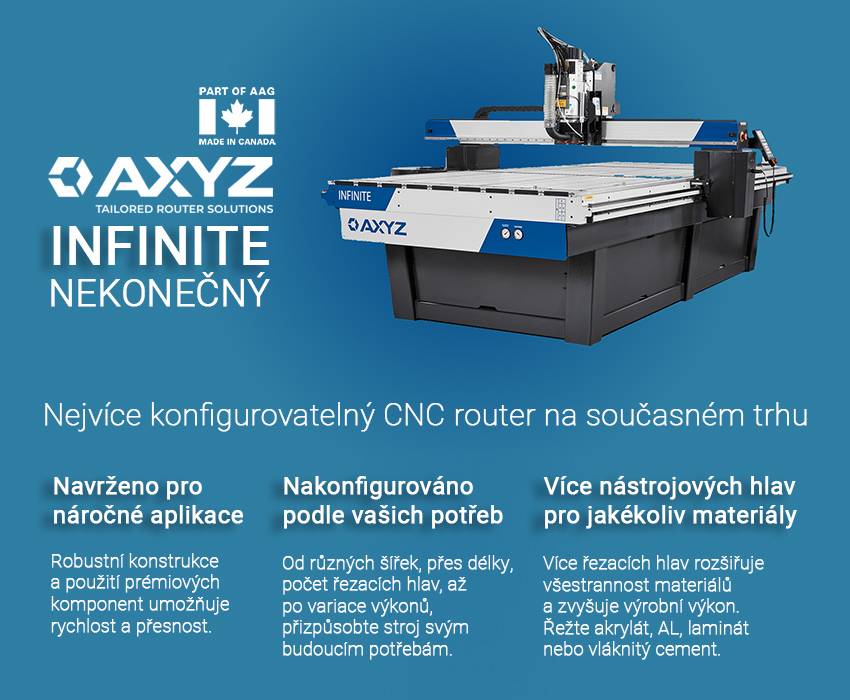 AXYZ INFINITE - frézovací / řezací router
